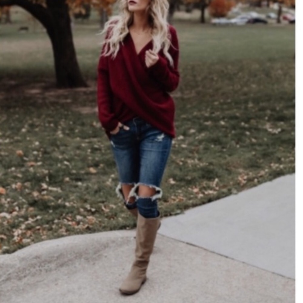 Crisscross sweater